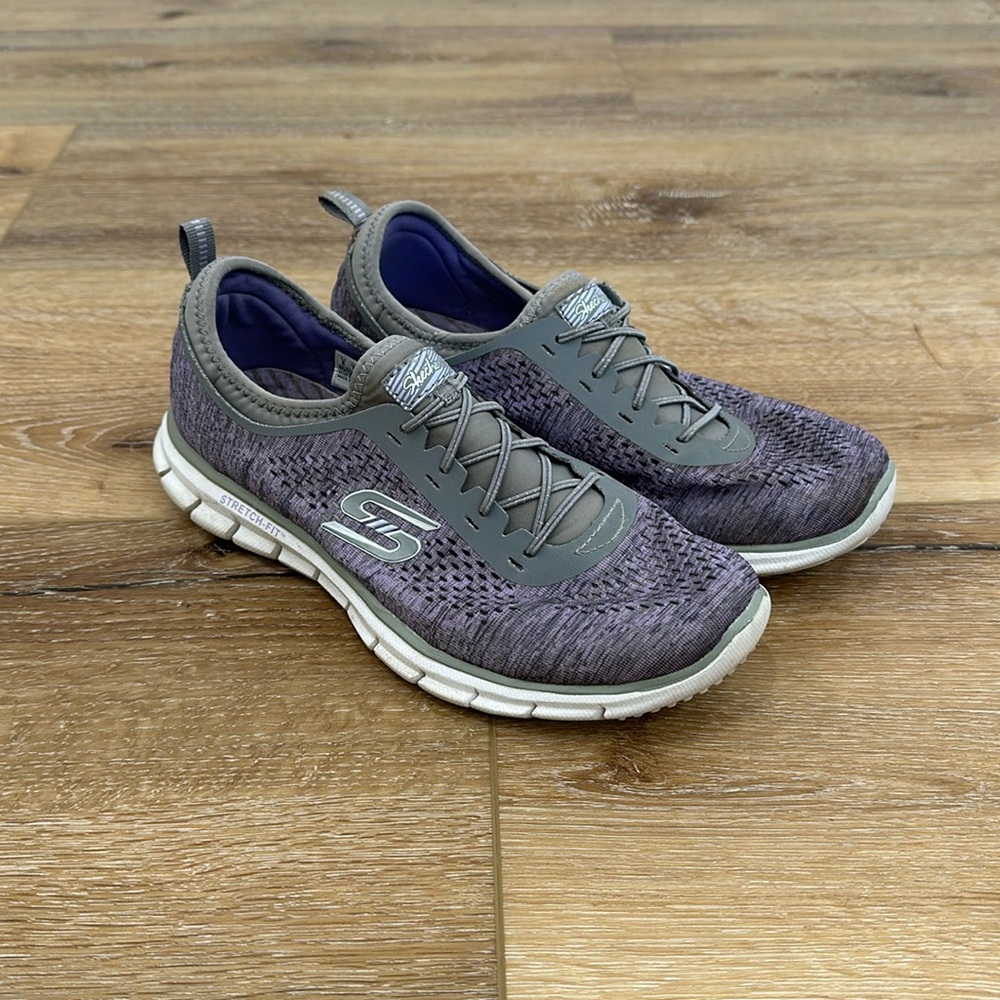 Skechers Memory Foam Lavender Slip-On Sneakers - Size 8